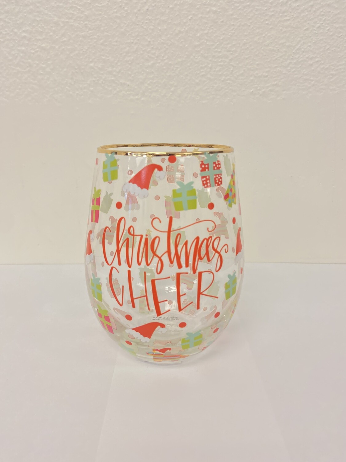 Mary Square Stemless Wine Christmas Cheer