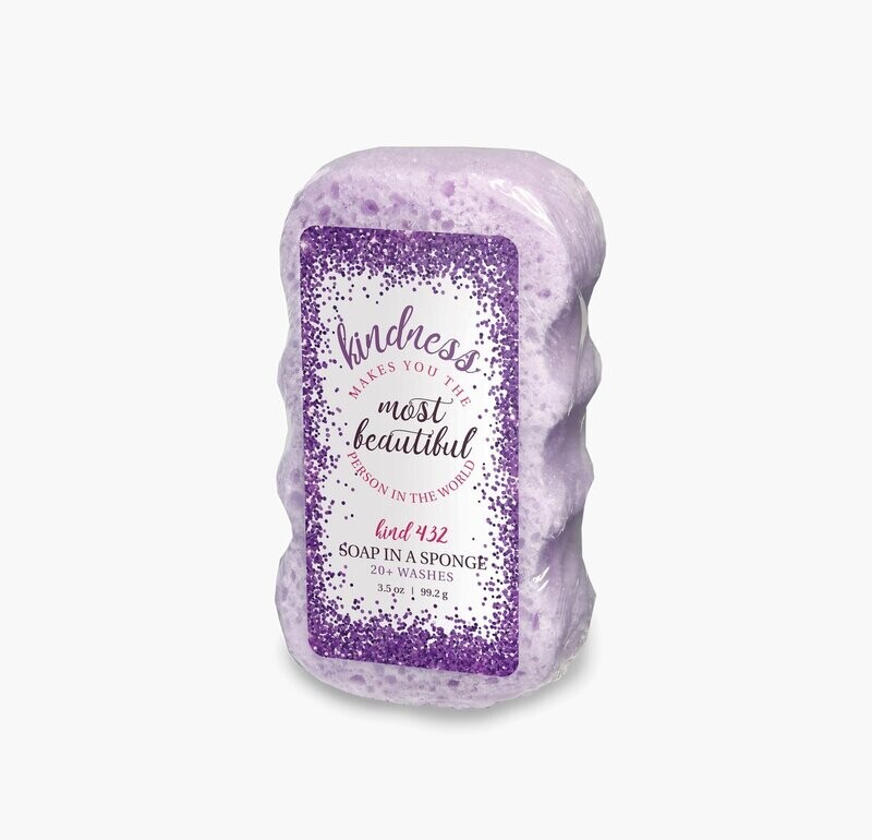 Caren Soap In A Sponge -Purple 3.5oz.