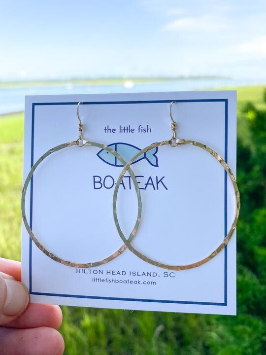 Little Fish Boateak ClassSeaMainsail Earrings- Sil