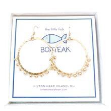 Little Fish Boateak GoldMetalBead Mainsail Earring