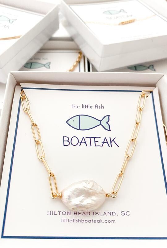 Little Fish Boateak Southern Charm Pearl Necklace