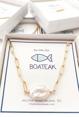 Little Fish Boateak Southern Charm Pearl Necklace