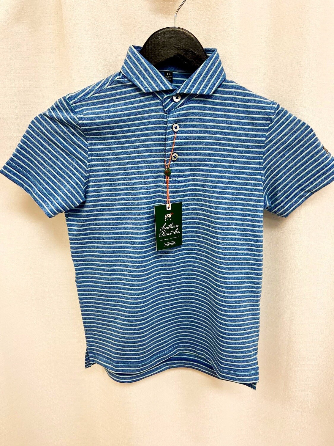 Southern Point Co. Youth Polo, Tide Stripe