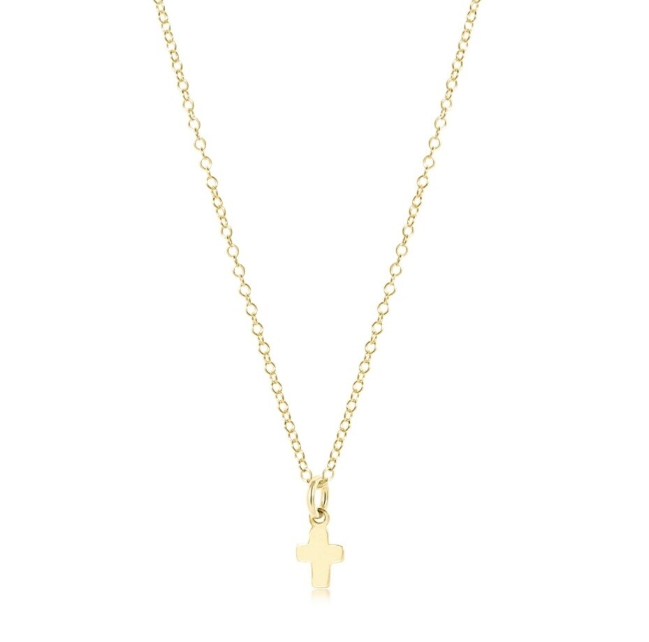 enewton 16" Necklace Gold- Signature Cross Gold Charm
