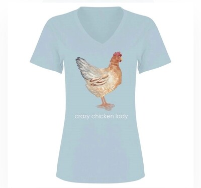Mary Square Crazy Chicken Lady T-shirt
