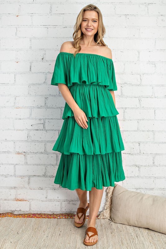 All About It Tiered Midi Dress
