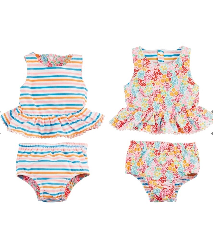 Mud Pie Floral Reversible Swimsuit