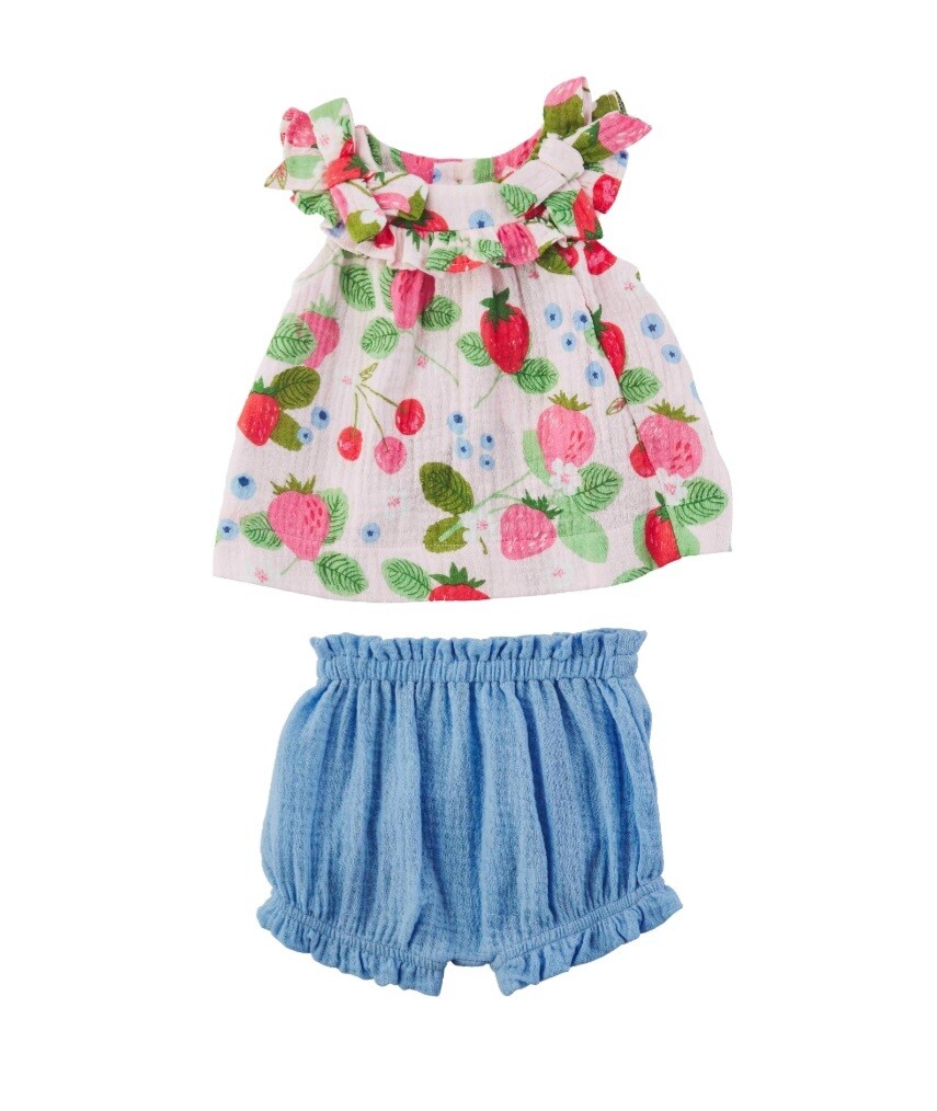 Mud Pie Berry Patch Pinafore Set