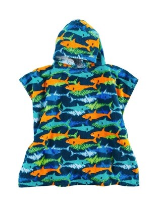 Mud Pie Shark Poncho (fits up to 5T)