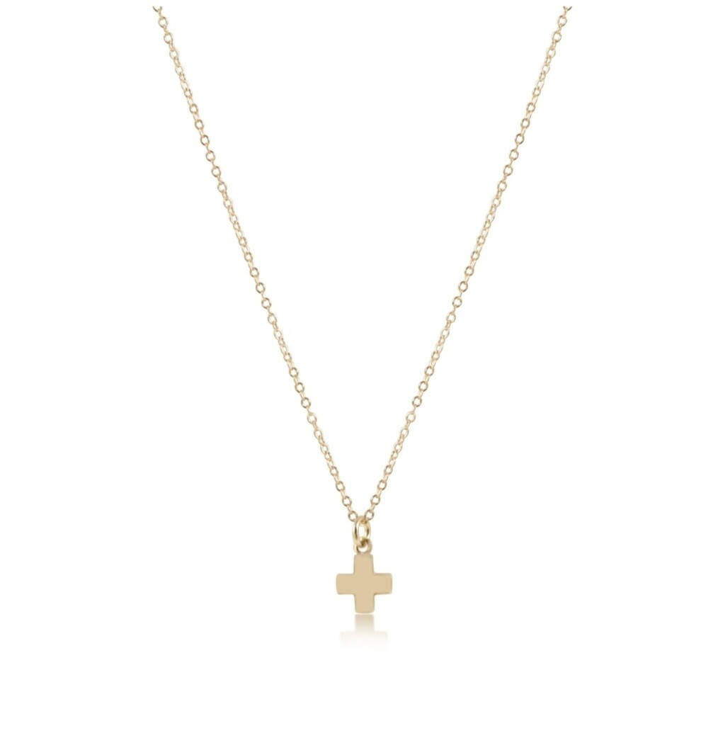enewton 16" Necklace Gold - Signature Cross Small Gold Charm