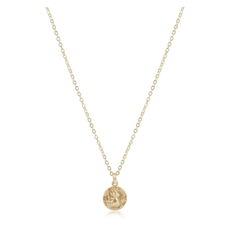 enewton 16&quot; Necklace Gold - Protection Small Gold Disc