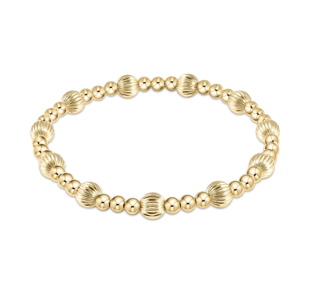 enewton Dignity Sincerity Pattern 6mm Bead Bracelet - Gold 