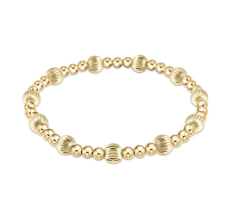 enewton Dignity Sincerity Pattern 6mm Bead Bracelet - Gold 