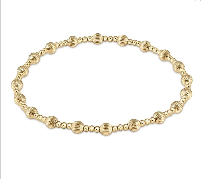 enewton Dignity Sincerity Pattern 4mm Bead Bracelet - Gold