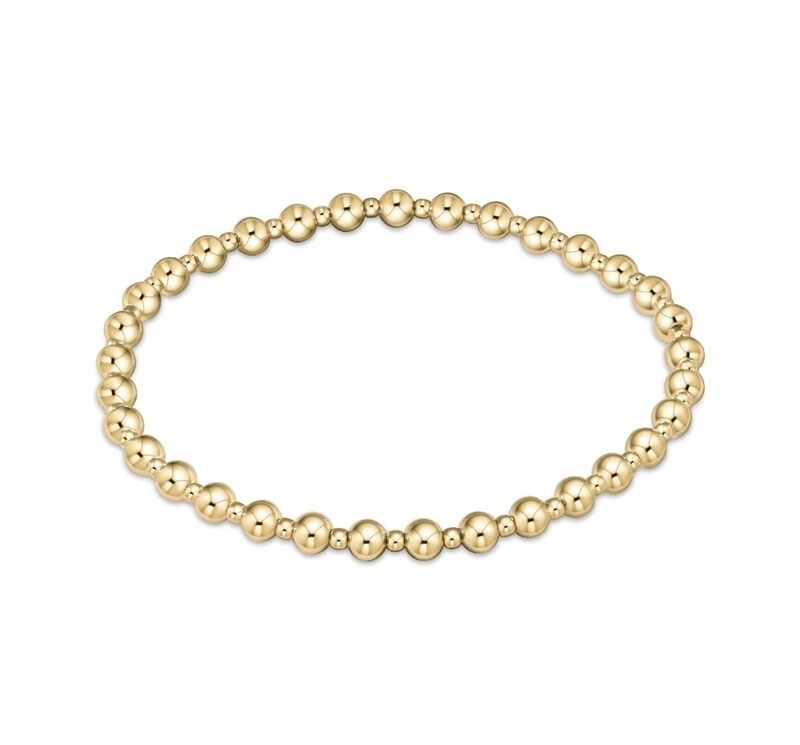 enewton Classic Grateful Pattern 4mm Bead Bracelet - Gold