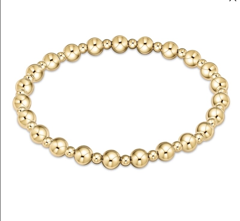 enewton Extends - Classic Grateful Pattern 5mm Bead Bracelet Gold