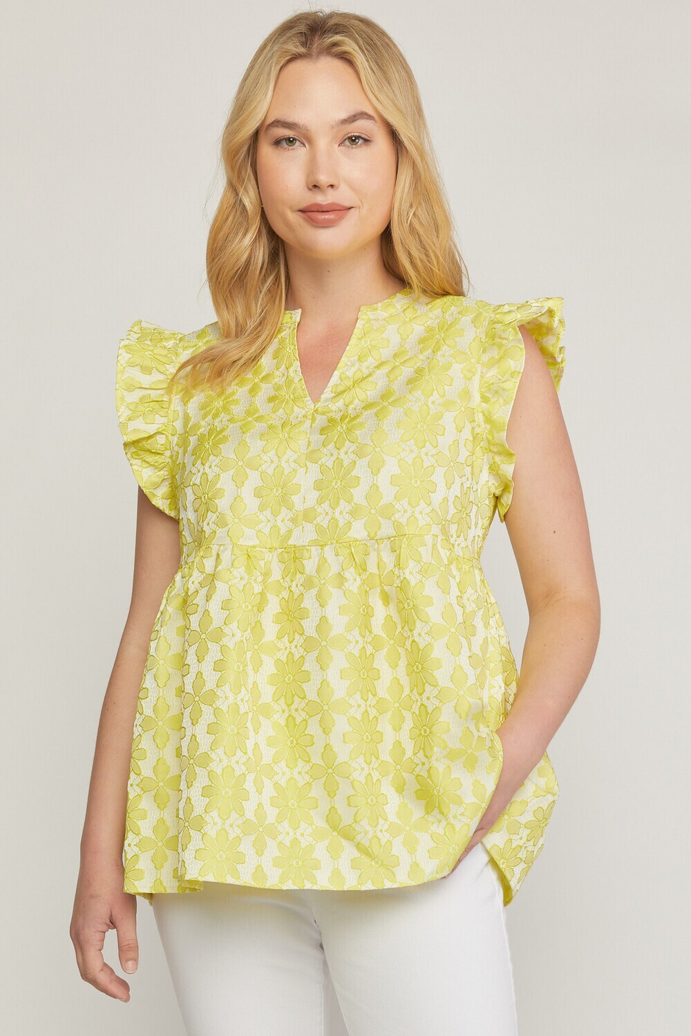 Chartreuse Oasis Top, PLUS