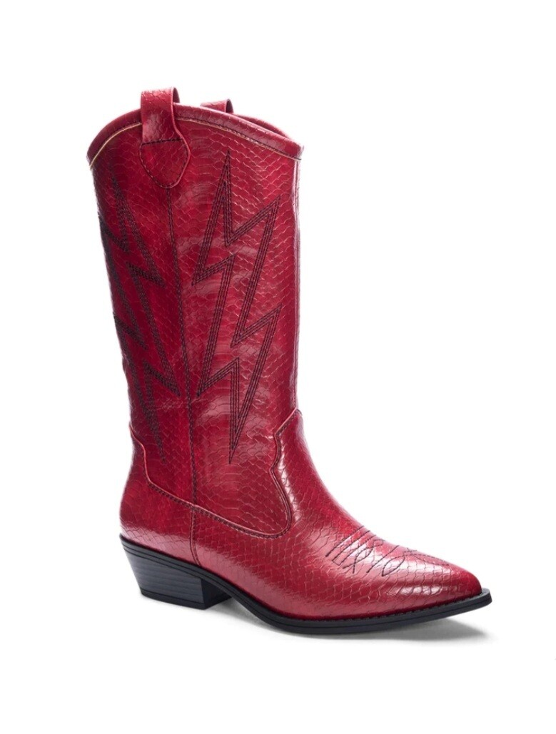 Josea Red Snake Cowboy Boot