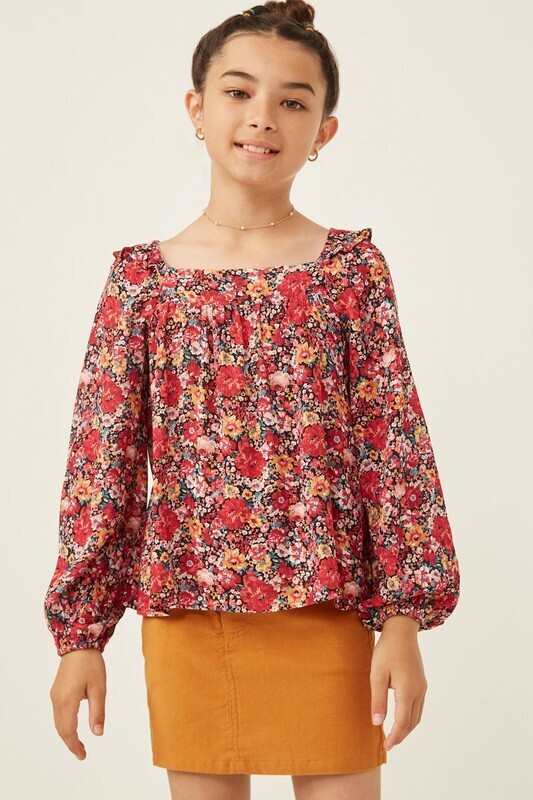 Lisa Floral Top, TWEEN