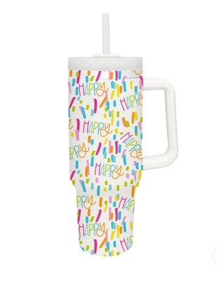 Mary Square Stainless Handle Tumbler- Christmas