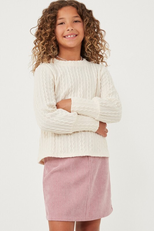 Kelly Cable Knit Sweater, TWEEN