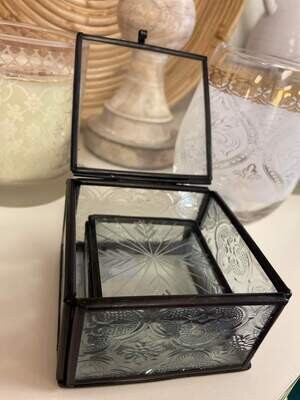 Patina Vie Embossed Glass Jewelry Box Set