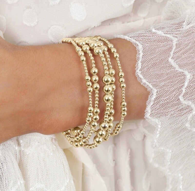 enewton Joy Pattern 4mm Bead Bracelet Gold
