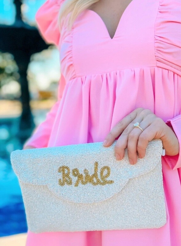 Scalloped Bride Beaded Crossbody