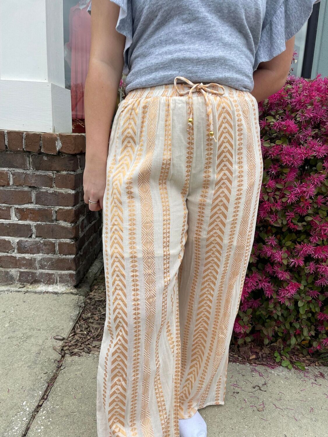 Gold Rush Embroidered Pants