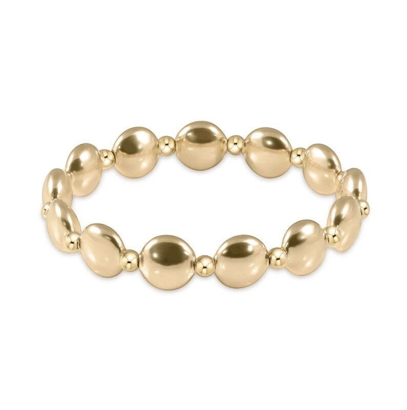 enewton Honesty Gold Grateful Pattern 10mm Bead Bracelet