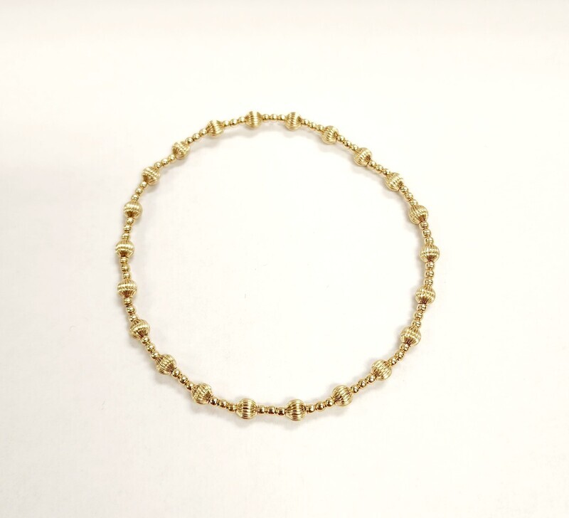 enewton Extends - Dignity Sincerity Pattern 4mm Bead Bracelet Gold