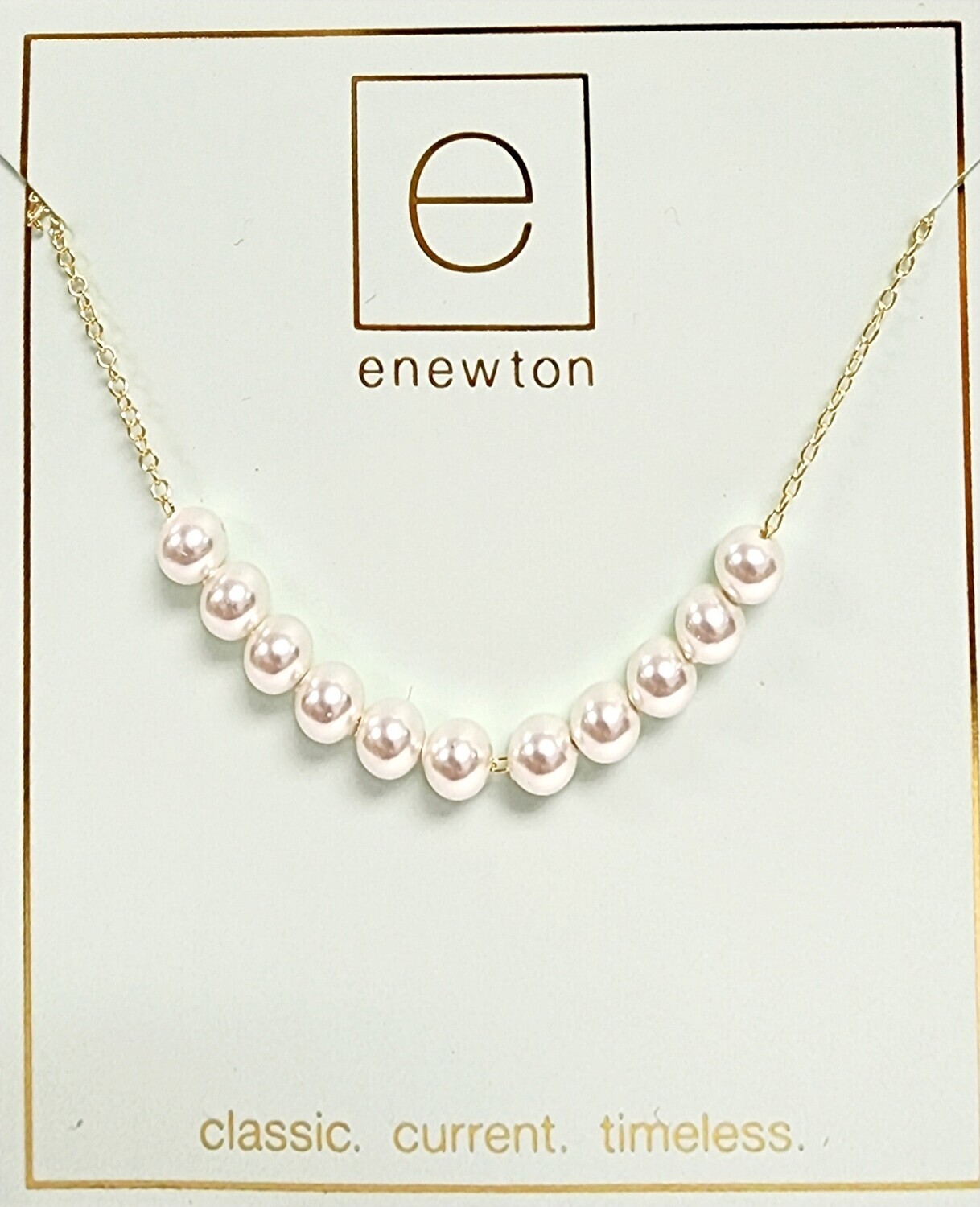 enewton 16" Necklace Gold - Classic Beaded Bliss - 4mm Pearl 