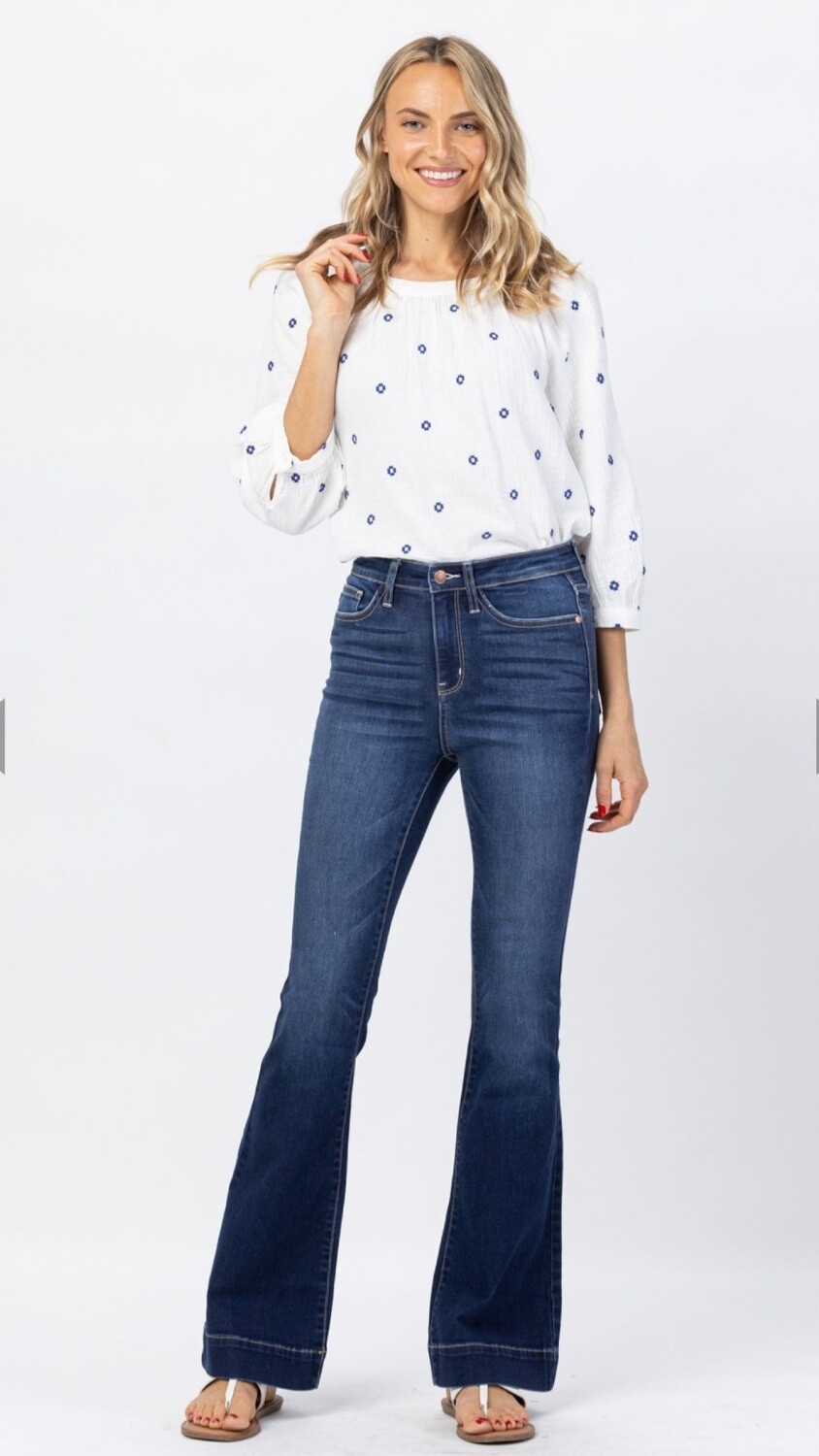 Judy Blue Born For This 2&quot; Hem Trouser Flare -HW