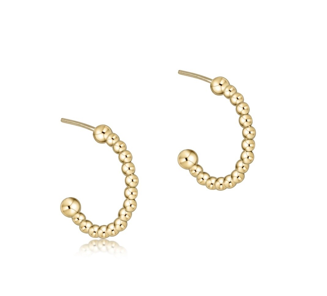 enewton Beaded Classic 1&quot; Post Hoop - 2mm Gold