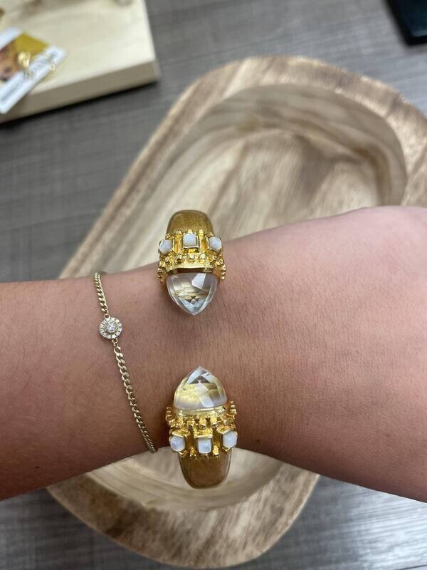 Betty Carre Constanza Hinge Bracelet w/Stones