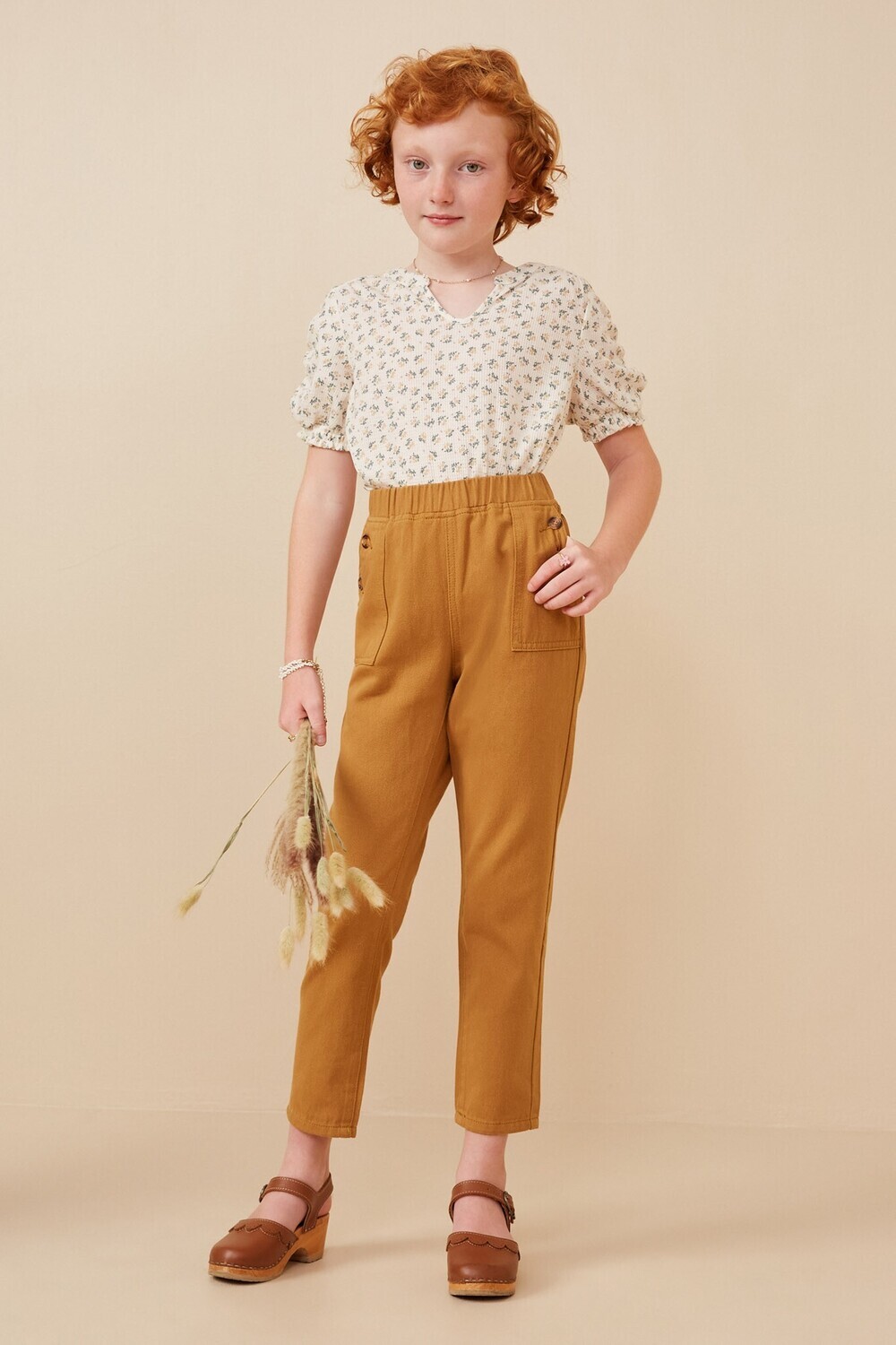 Bindi Tapered Twill Pants, TWEEN