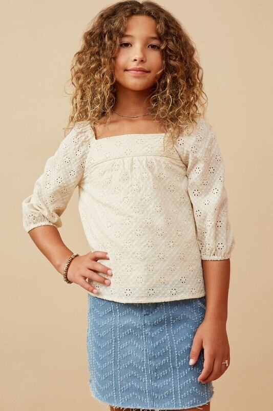 Jamari Eyelet Top, TWEEN