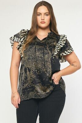 Wild About You Print Top, CURVY