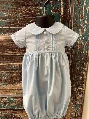 Boys Lt Blue Pleated Front Long Daygown