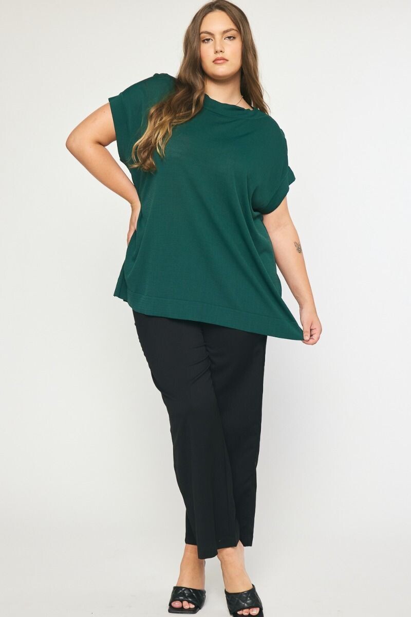 Mind At Ease Solid Top, CURVY