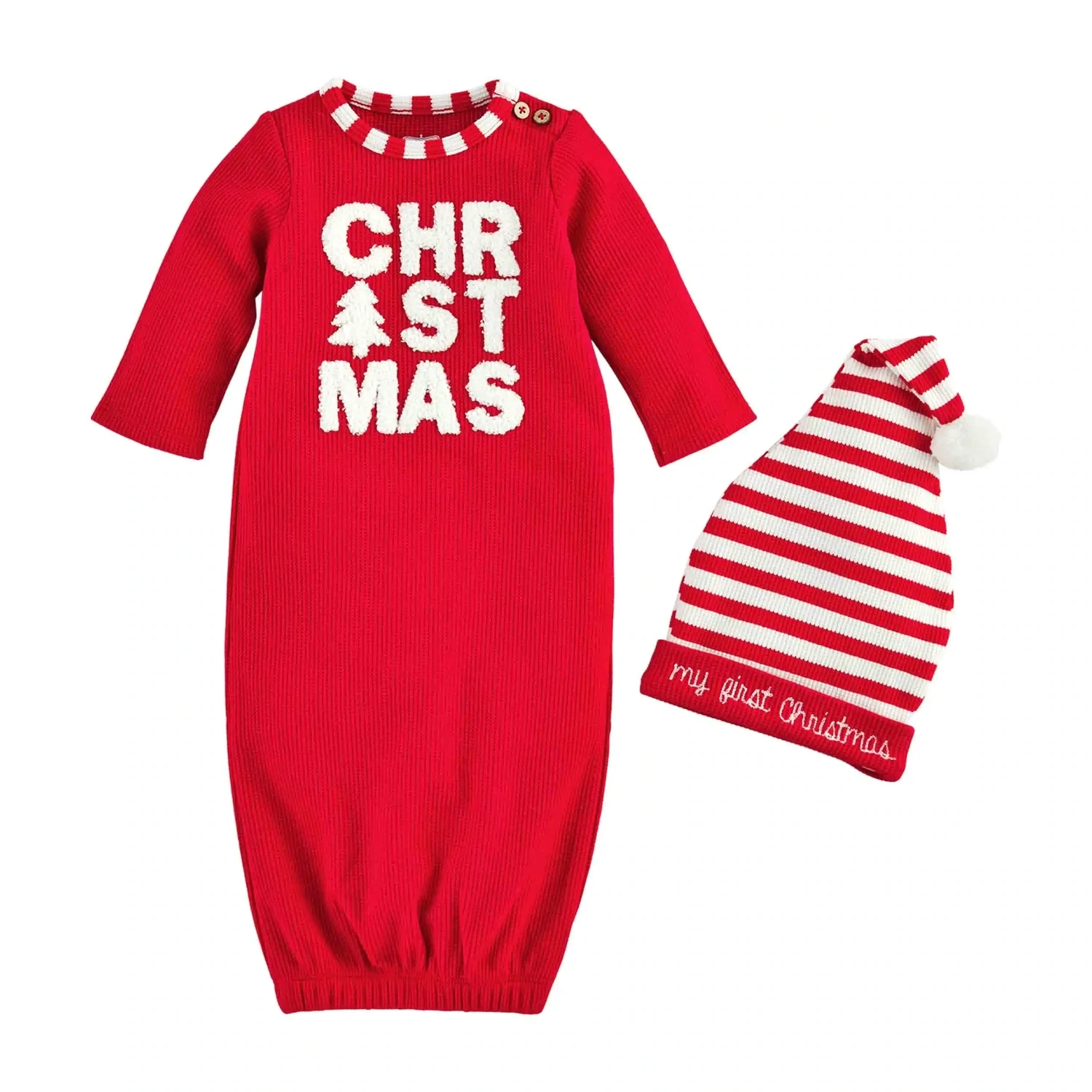 Mud Pie Boucle Christmas Gown w/Hat