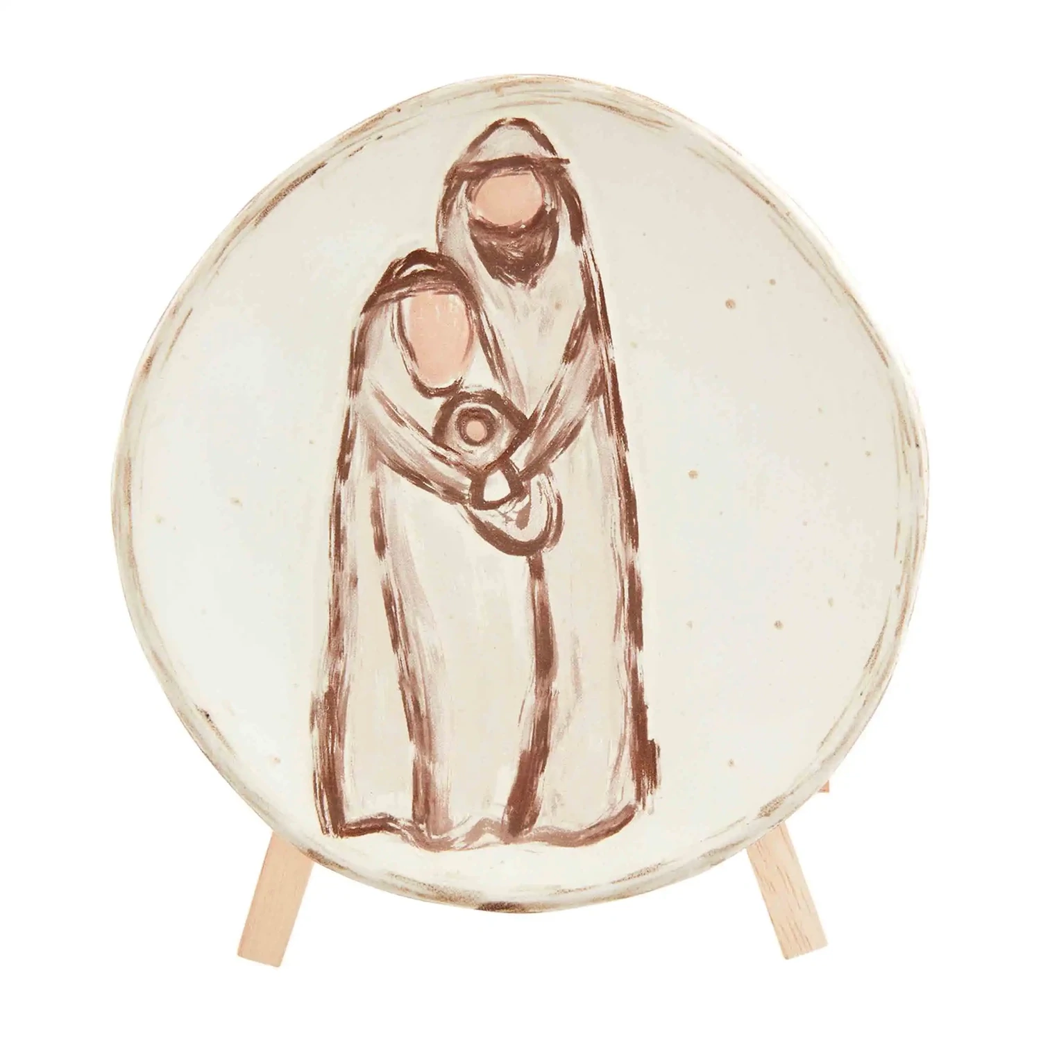 Mud Pie Mary And Joseph Plate Stand