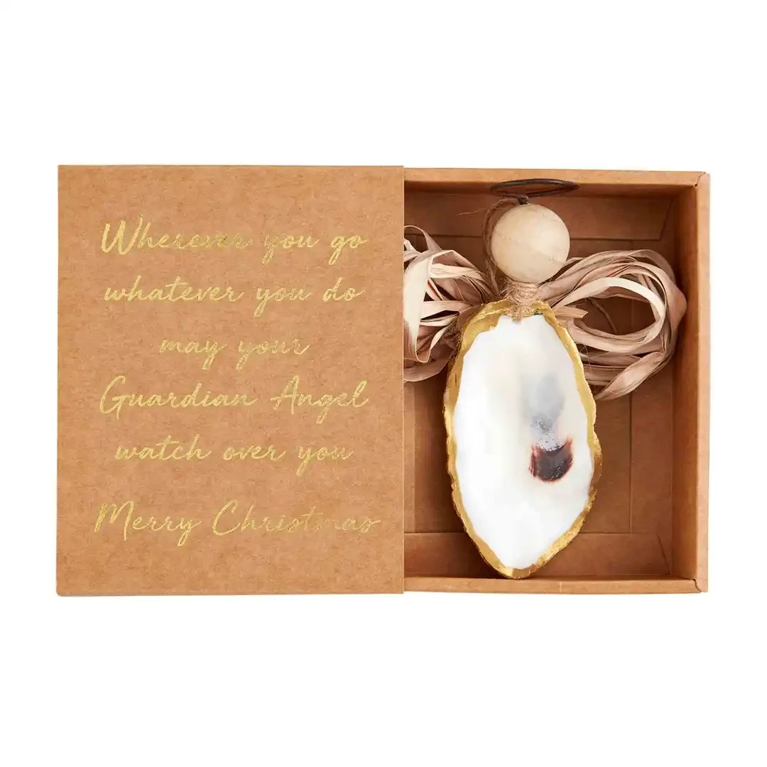 Mud Pie Boxed Oyster Shell Angel Ornament