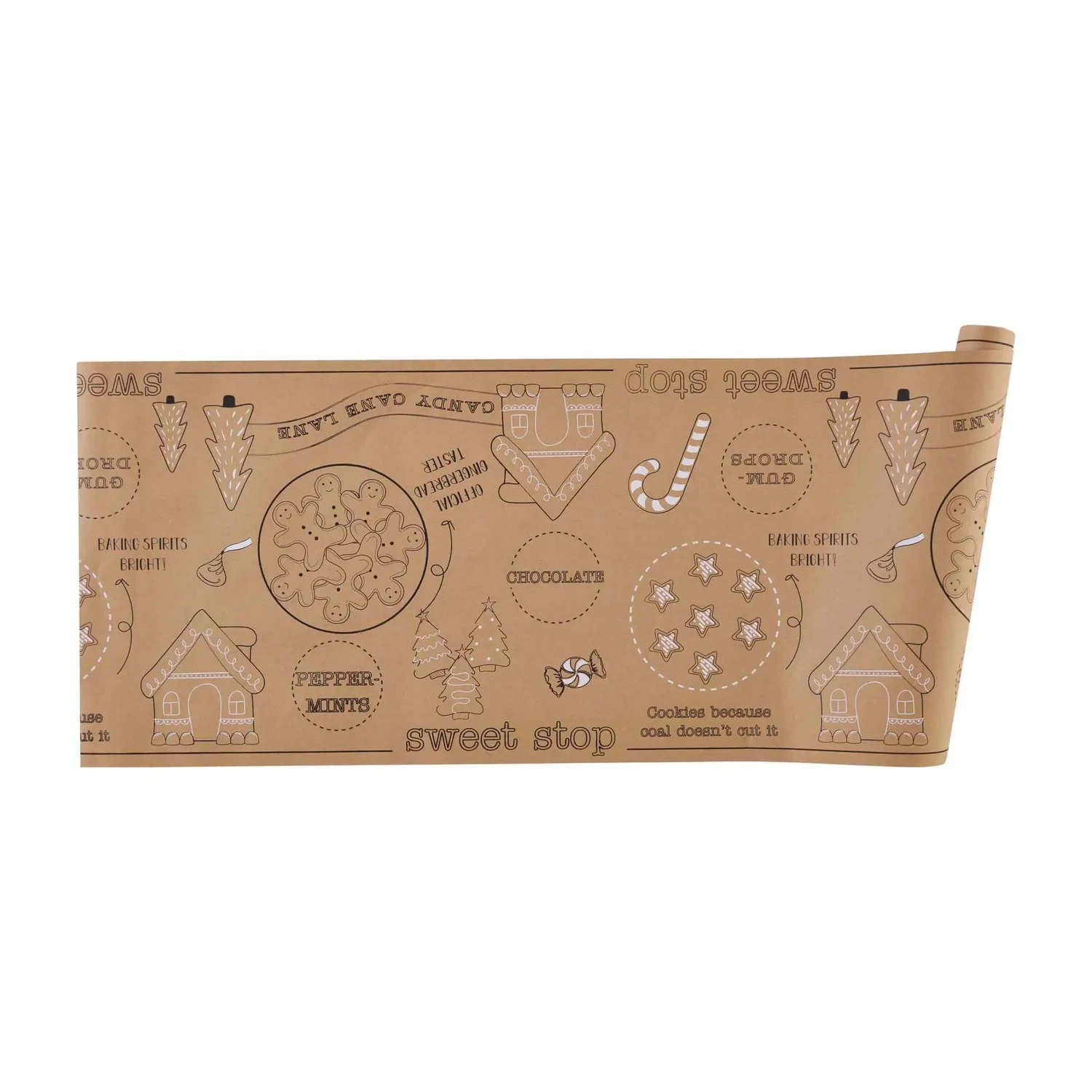 Mud Pie Kraft Christmas Runner Set