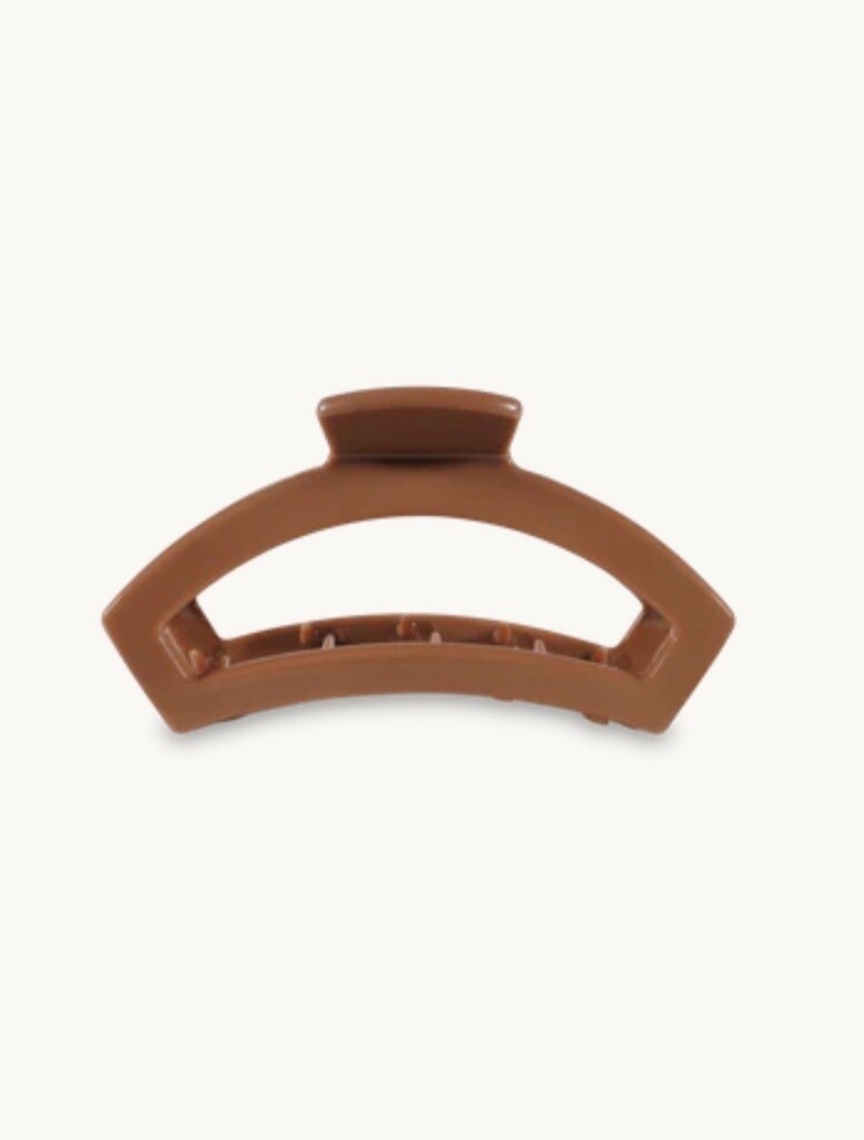Teleties Open Hair Clip - Caramel - Medium