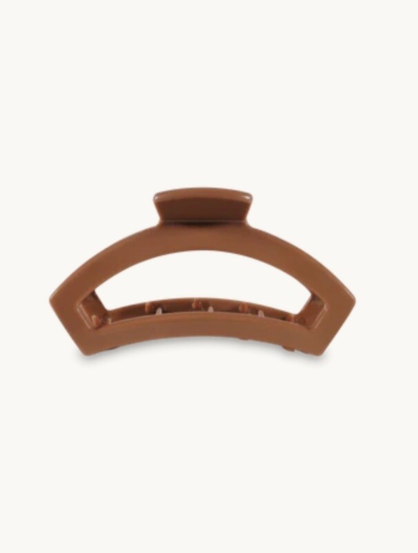 Teleties Open Hair Clip - Caramel - Medium