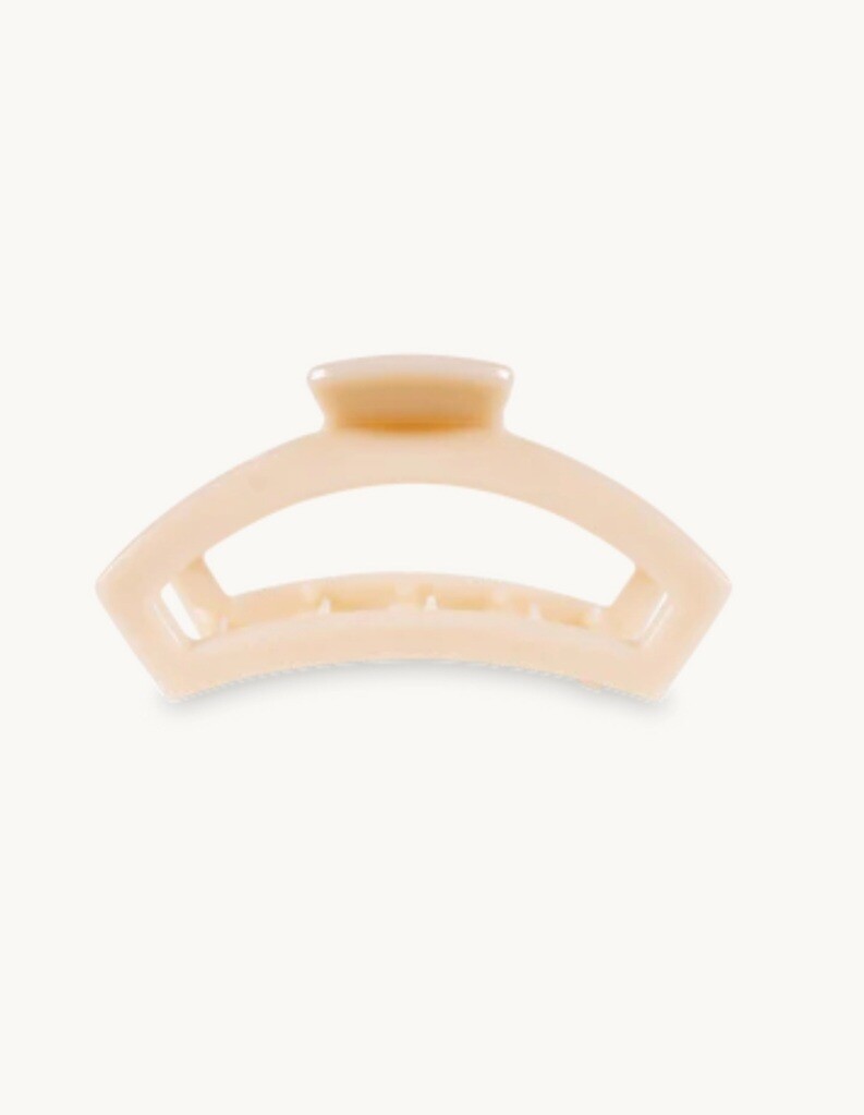 Teleties Open Hair Clip - Almond Beige - Medium