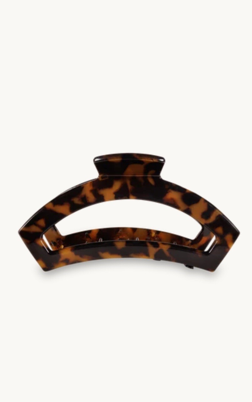 Teleties Open Hair Clip - Tortoise - Large