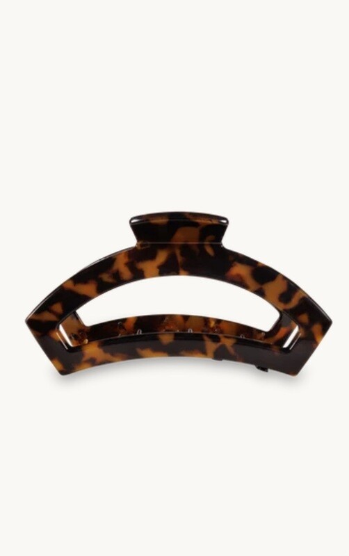 Teleties Open Hair Clip - Tortoise - Large