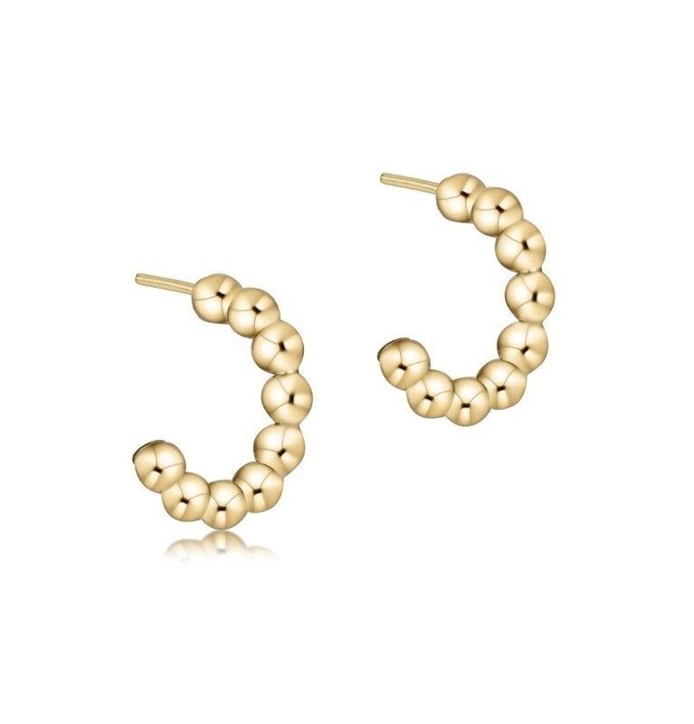 enewton Beaded Classic 1&quot; Post Hoop - 4mm Gold